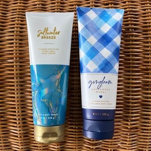 Bath & Body Works NWT Gingham and Sea Salt Breeze Body Creams